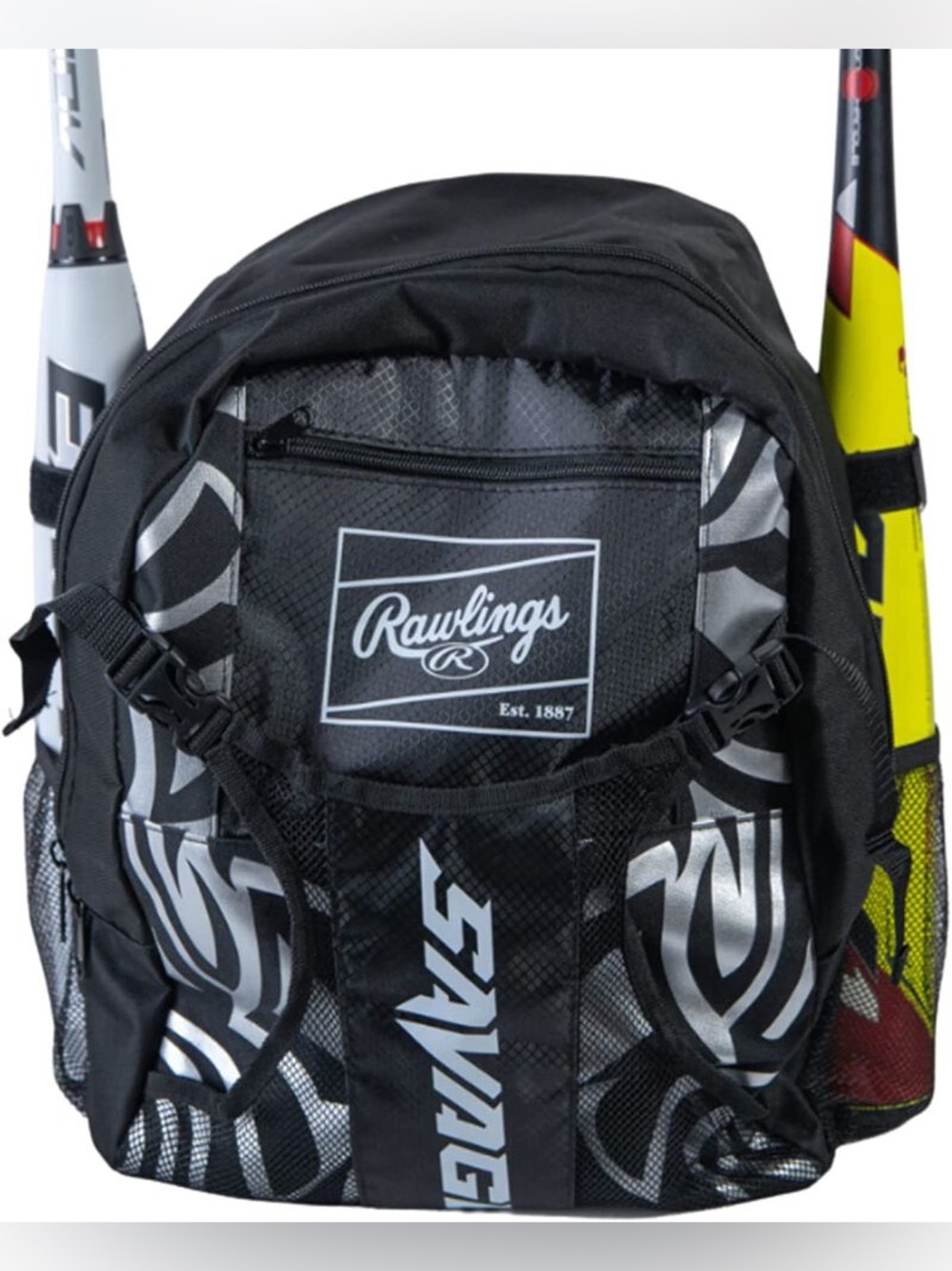 Rawlings Black & Gray Baseball Backpack
